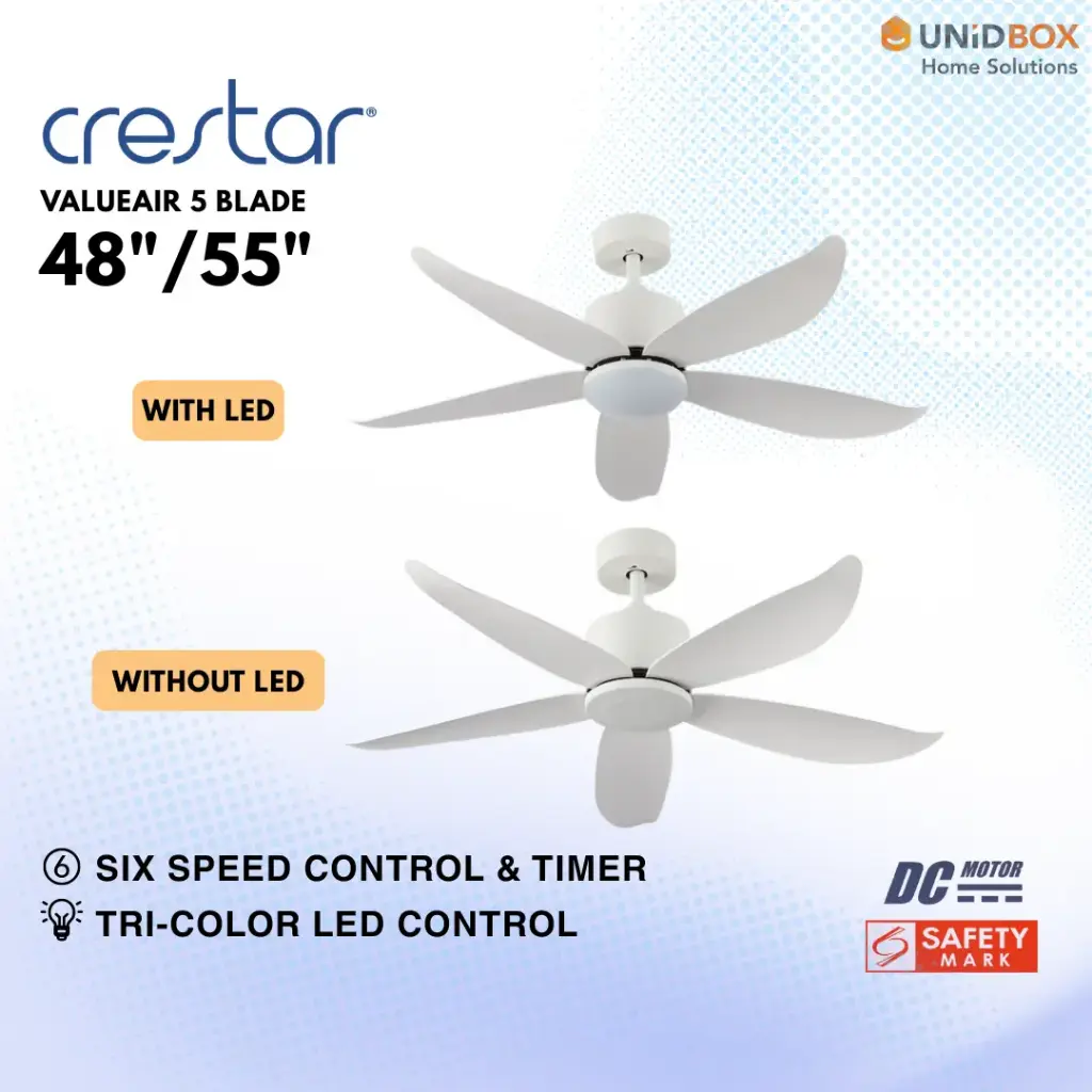 CRESTAR VALUEAIR 5 DC Ceiling Fan - Variant Main Image