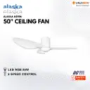 ALASKA Aspen 50" DC Ceiling Fan with Curve/Flat Light With 3-Tone LED - Variant Main Image