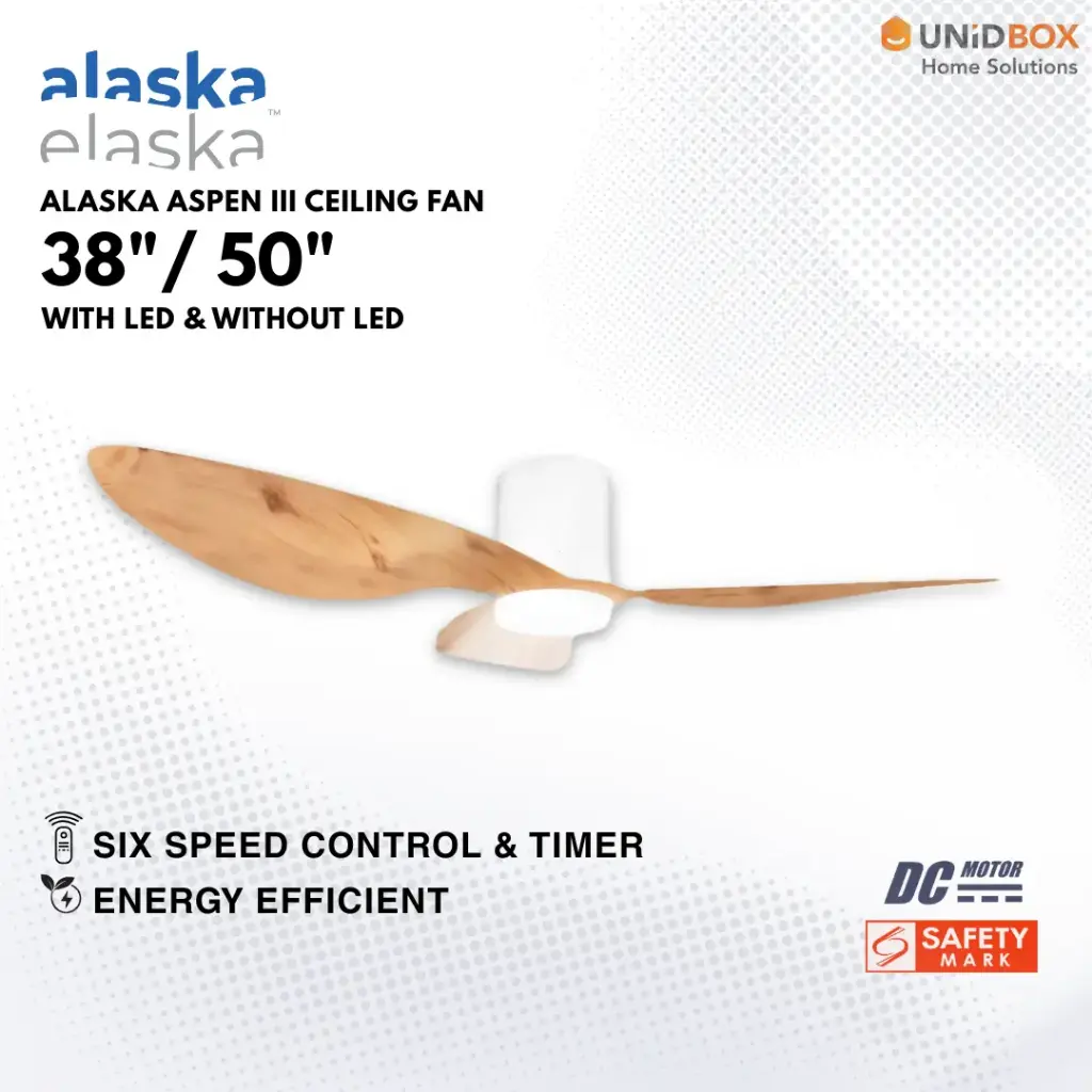 ALASKA Aspen III 38"/42"/50" DC Ceiling Fan - Variant Main Image