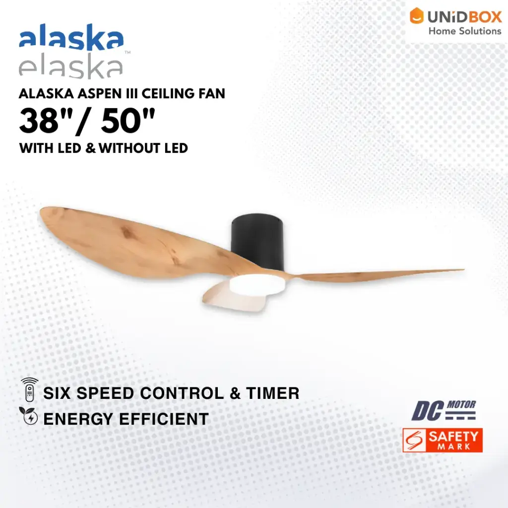 ALASKA Aspen III 38"/42"/50" DC Ceiling Fan - Variant Main Image