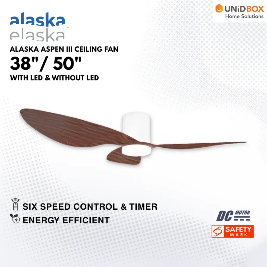 ALASKA Aspen III 38"/42"/50" DC Ceiling Fan - Variant Main Image