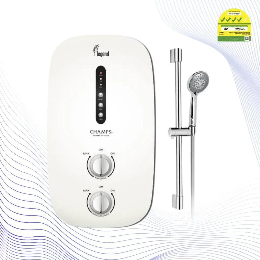 CHAMPS Legend Instant Water Heater (White/ Black) - Variant Main Image