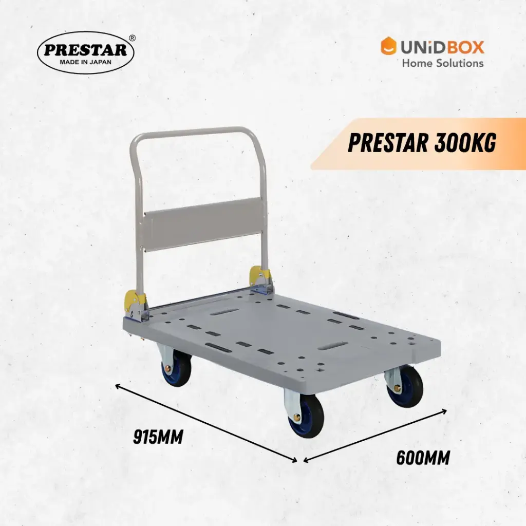 PRESTAR PF301 NF301 (SPT‑303) Dual Handle Platform Trolley 910×610mm, 300 kg Load – Japan Made - Variant Main Image
