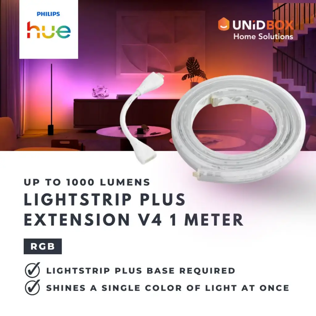 PHILIPS Hue Lightstrip Plus V4 Smart LED Lightstrip / 1m Extension Smart Lighting - Variant Main Image