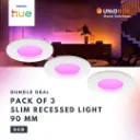 Philips Hue Slim White & Colour Ambiance Smart Recessed Light | 90mm / 170mm | IP44 - Variant Main Image