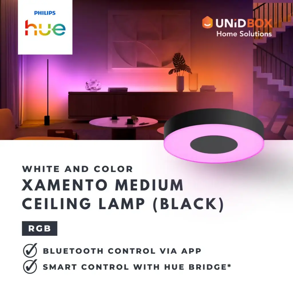Philips Hue Xamento White & Colour Ambiance Smart Ceiling Light | Medium / Large - Variant Main Image