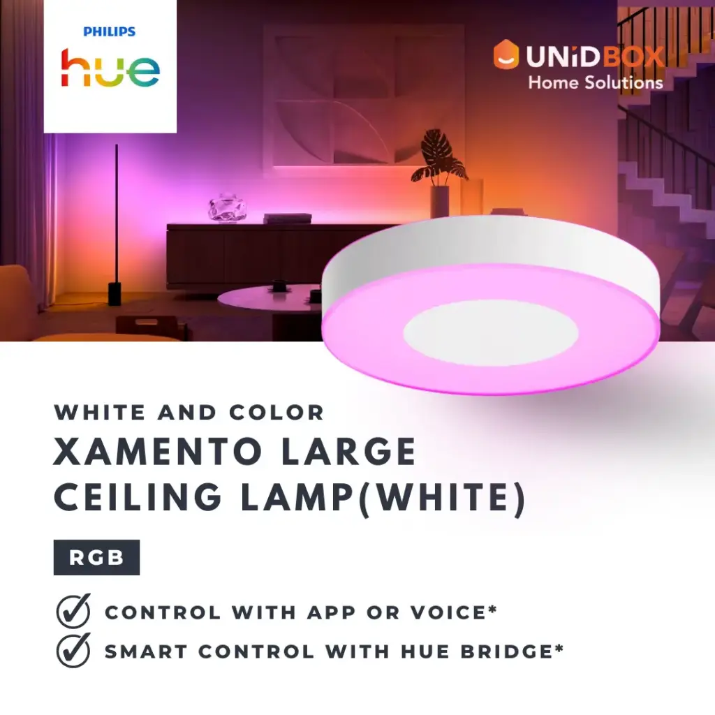 Philips Hue Xamento White & Colour Ambiance Smart Ceiling Light | Medium / Large - Variant Main Image