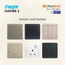 Hager Inspire 2 High Quality Switch and Socket [Noble Bronze/Knight Black/Elegant Gold/Aurora Silver] - Variant Main Image