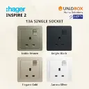Hager Inspire 2 High Quality Switch and Socket [Noble Bronze/Knight Black/Elegant Gold/Aurora Silver] - Variant Main Image