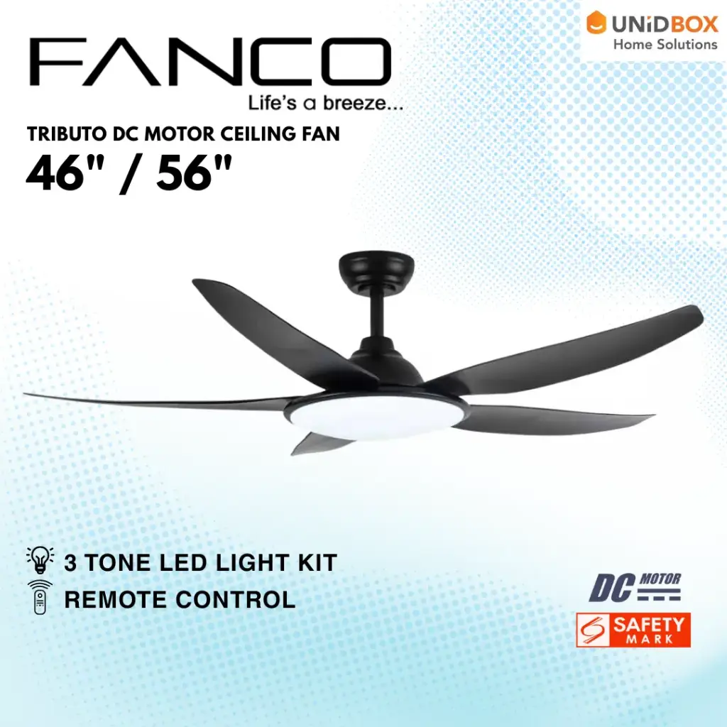 FANCO Tributo 46"/56" DC Ceiling Fan With LED - Variant Main Image