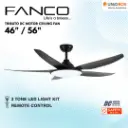 FANCO Tributo 46"/56" DC Ceiling Fan With LED - Variant Main Image