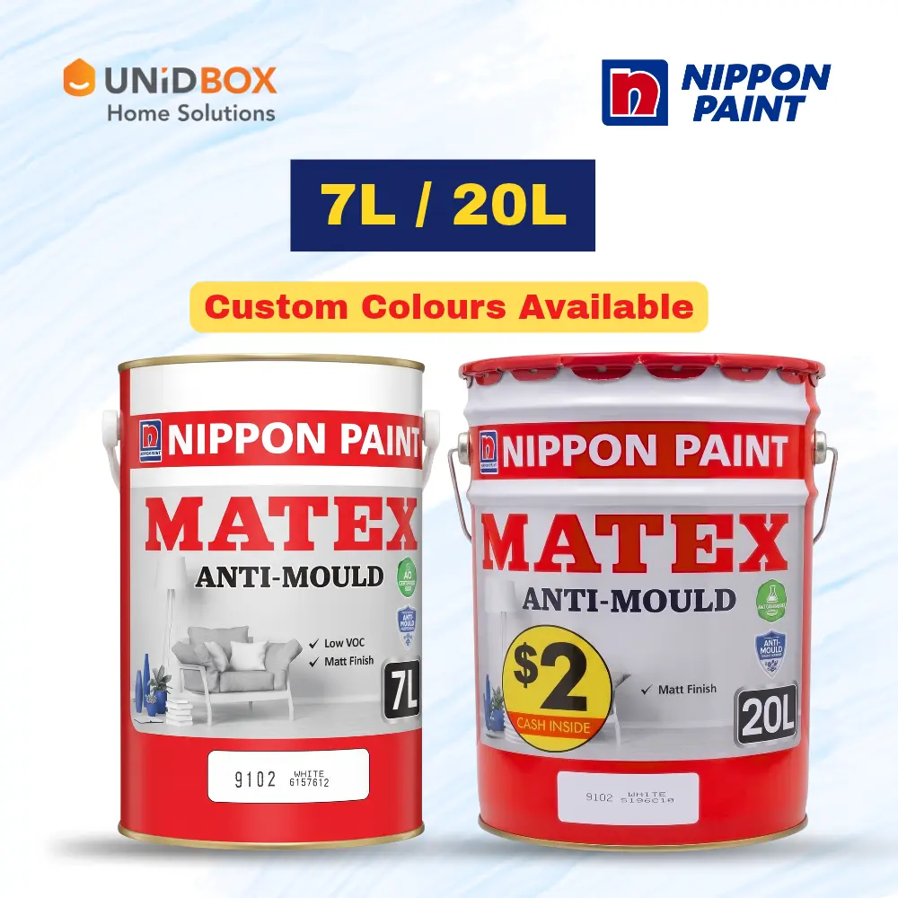 Nippon Paint Matex Interior Wall & Ceiling Paint 7L / 20L | Matt Anti-Fungus - Variant Main Image