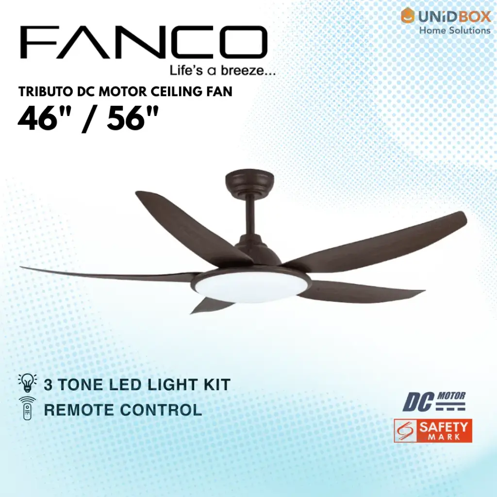 FANCO Tributo 46"/56" DC Ceiling Fan With LED - Variant Main Image