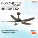 FANCO Galaxy 5 38"/48"/56" DC Ceiling Fan with RGB LED - Variant Main Image