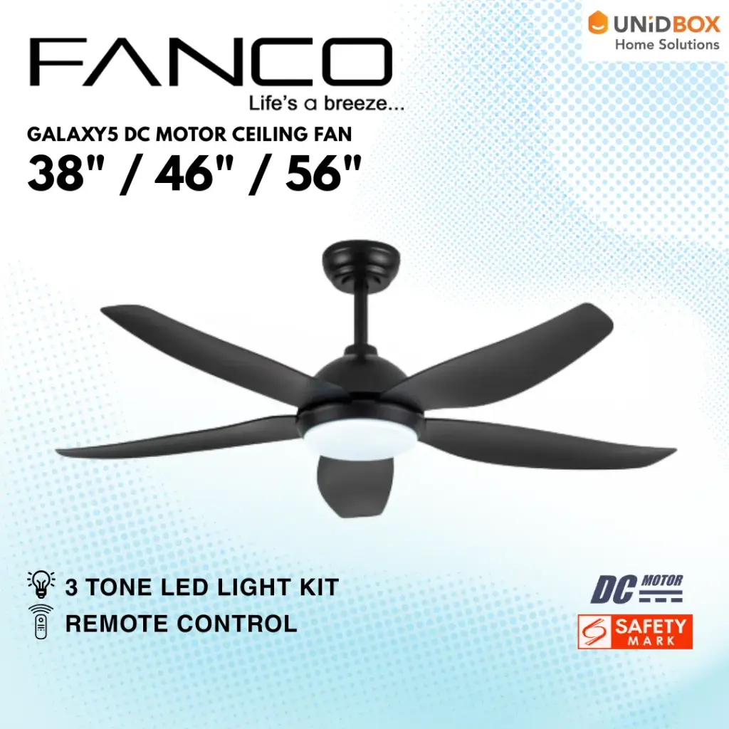 FANCO Galaxy 5 38"/48"/56" DC Ceiling Fan with RGB LED - Variant Main Image