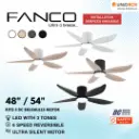 FANCO Rito 5 48"/54" DC Ceiling Fan with LED
