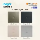 Hager Inspire 2 High Quality Switch and Socket [Noble Bronze/Knight Black/Elegant Gold/Aurora Silver]