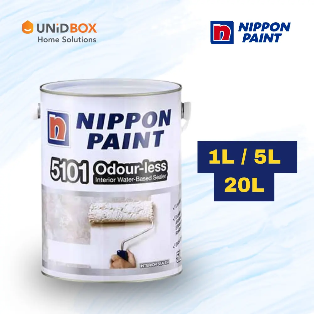NIPPON PAINT 5101 Odour-less Sealer 1L / 5L / 20L | Low VOC Interior Wall Sealer