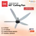 KDK T60AW 60" Ceiling Fan (Grey) | No LED