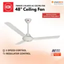 KDK M48SG 48" Ceiling Fan with Regulator (White) | No LED