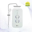 707 Kingston Instant Water Heater With Rain Shower Set (Black/ White)