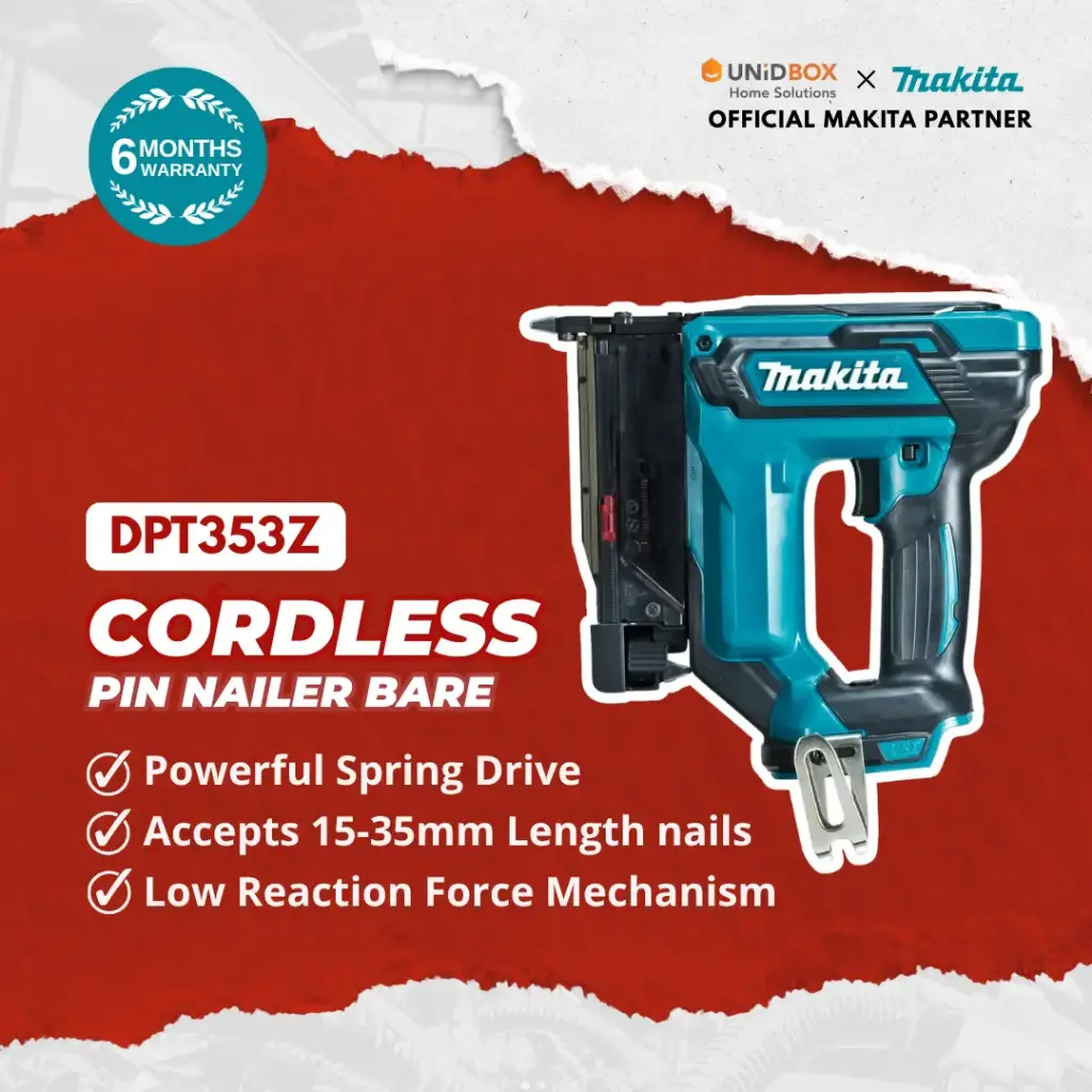 MAKITA DPT353Z 18V LXT Cordless Pin Nailer (Bare Unit)