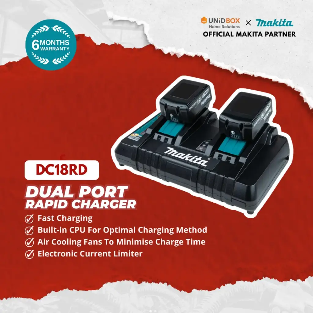 MAKITA DC18RD Dual Port Rapid Charger (18V LXT)