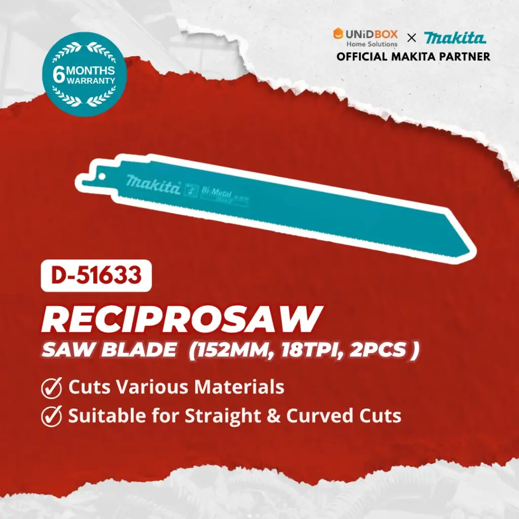 MAKITA Recipro Saw Blade (152mm, 18TPI, 2pcs, D-51633)