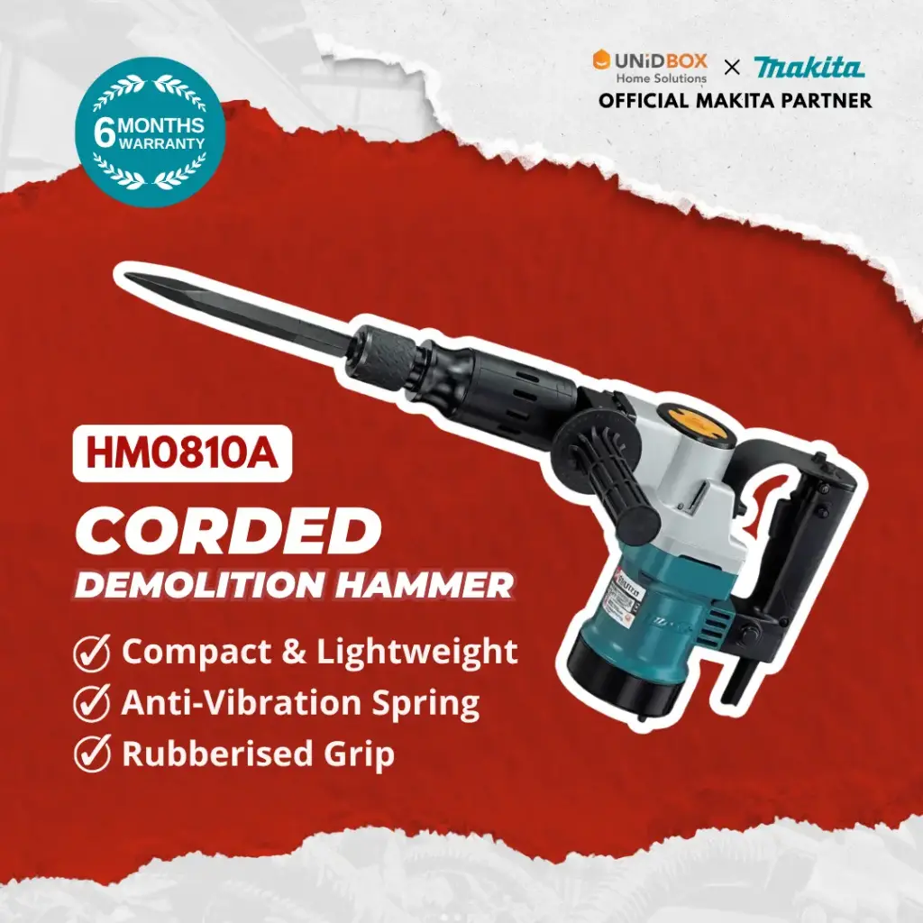 MAKITA HM0810A 5kg Corded Demolition Hammer (230V)