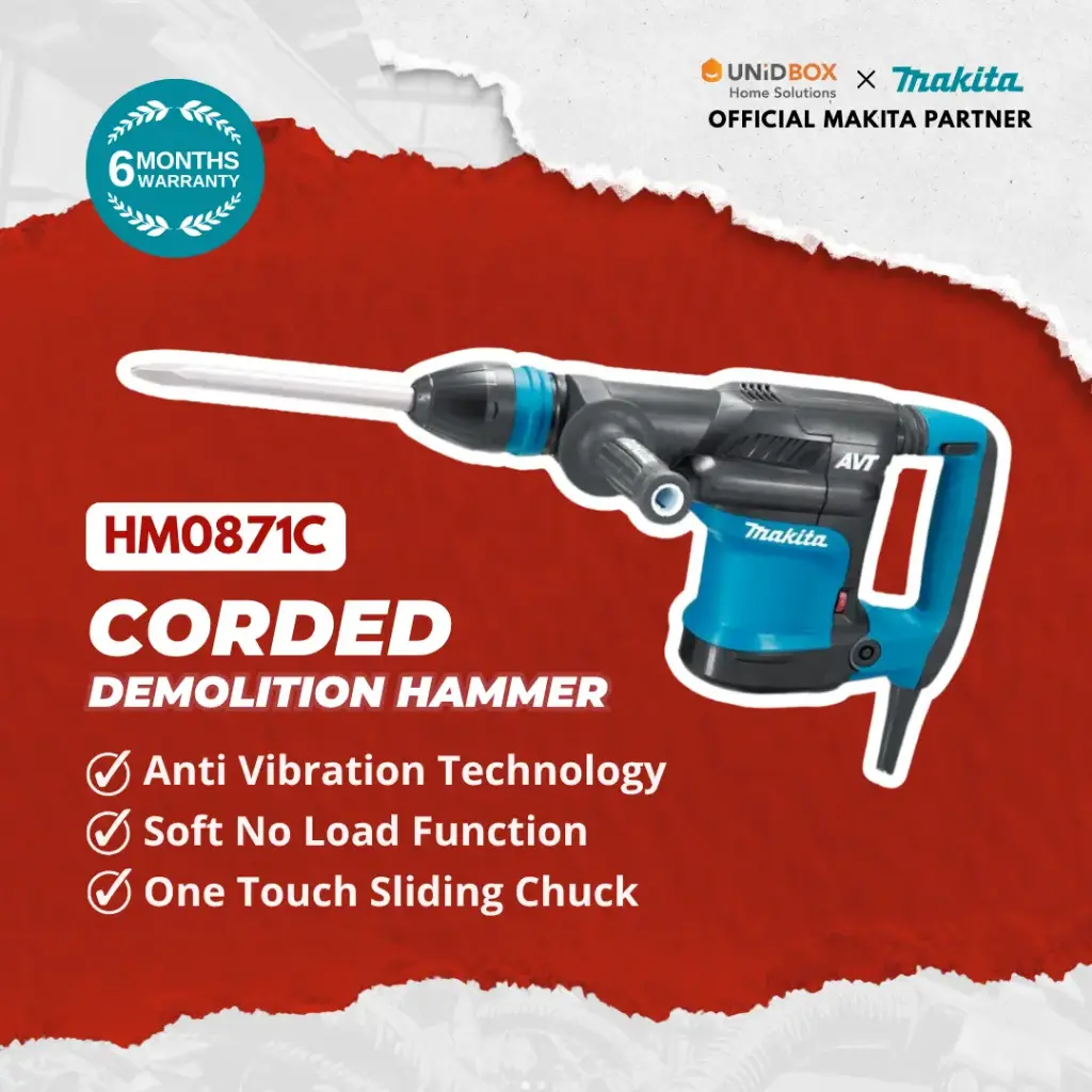 MAKITA HM0871C 5kg AVT Corded Demolition Hammer