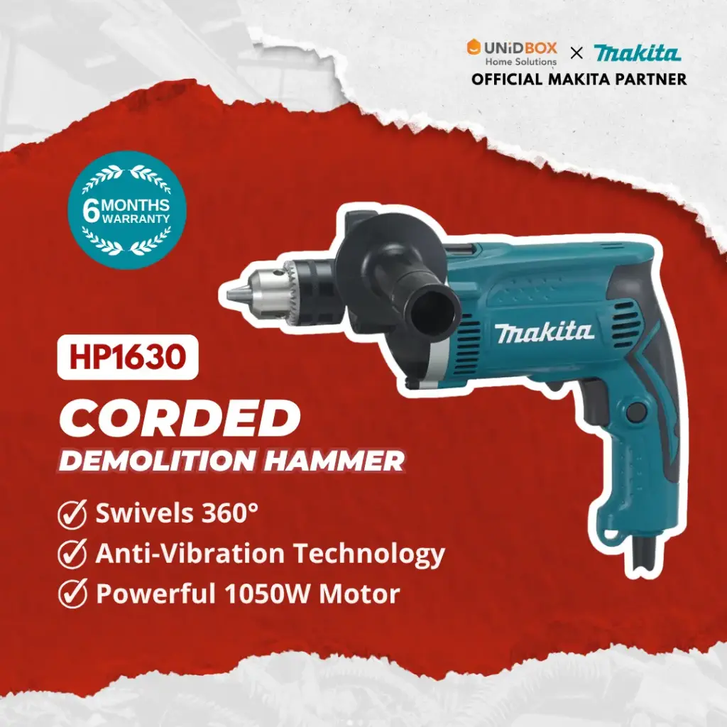 MAKITA HP1630 16mm Corded Hammer Drill 710W