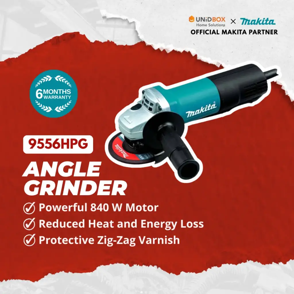 MAKITA 9556HPG 100mm Angle Grinder (Paddle)