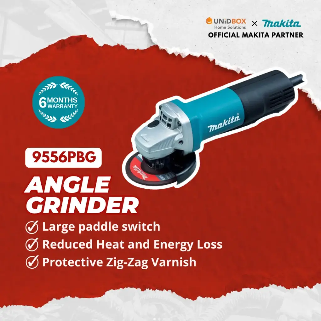 MAKITA 9556PBG 100mm Angle Grinder 840W (Paddle)