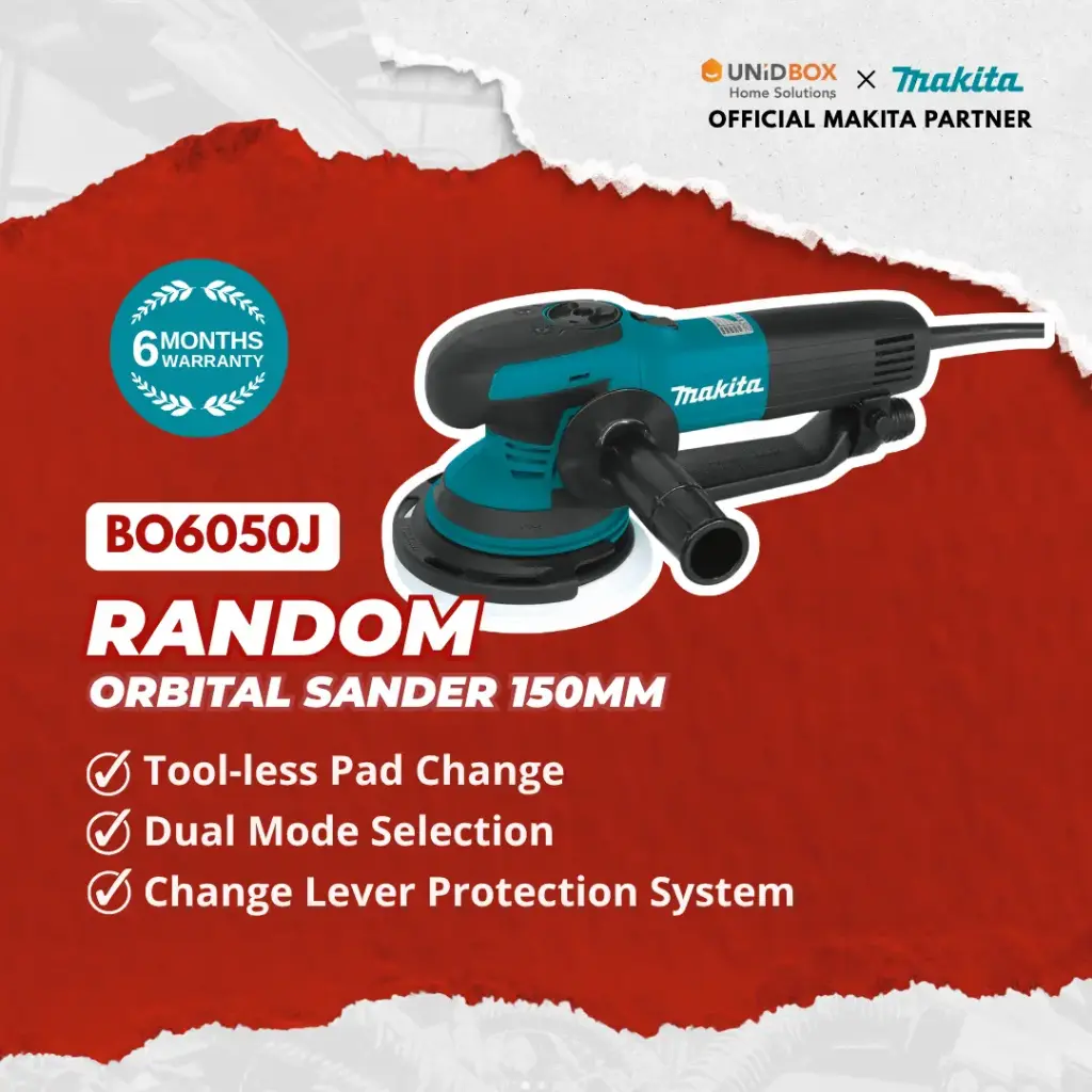 MAKITA BO6050J Random Orbit Sander (150mm)