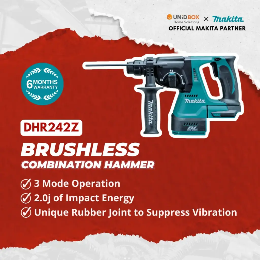 Makita DHR242Z 18V LI-ION 24MM Combination HAMMER Drill (Bare Unit)