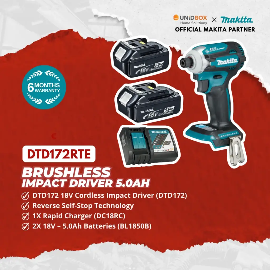 MAKITA DTD172RTE 18V Brushless Impact Driver (5.0Ah)