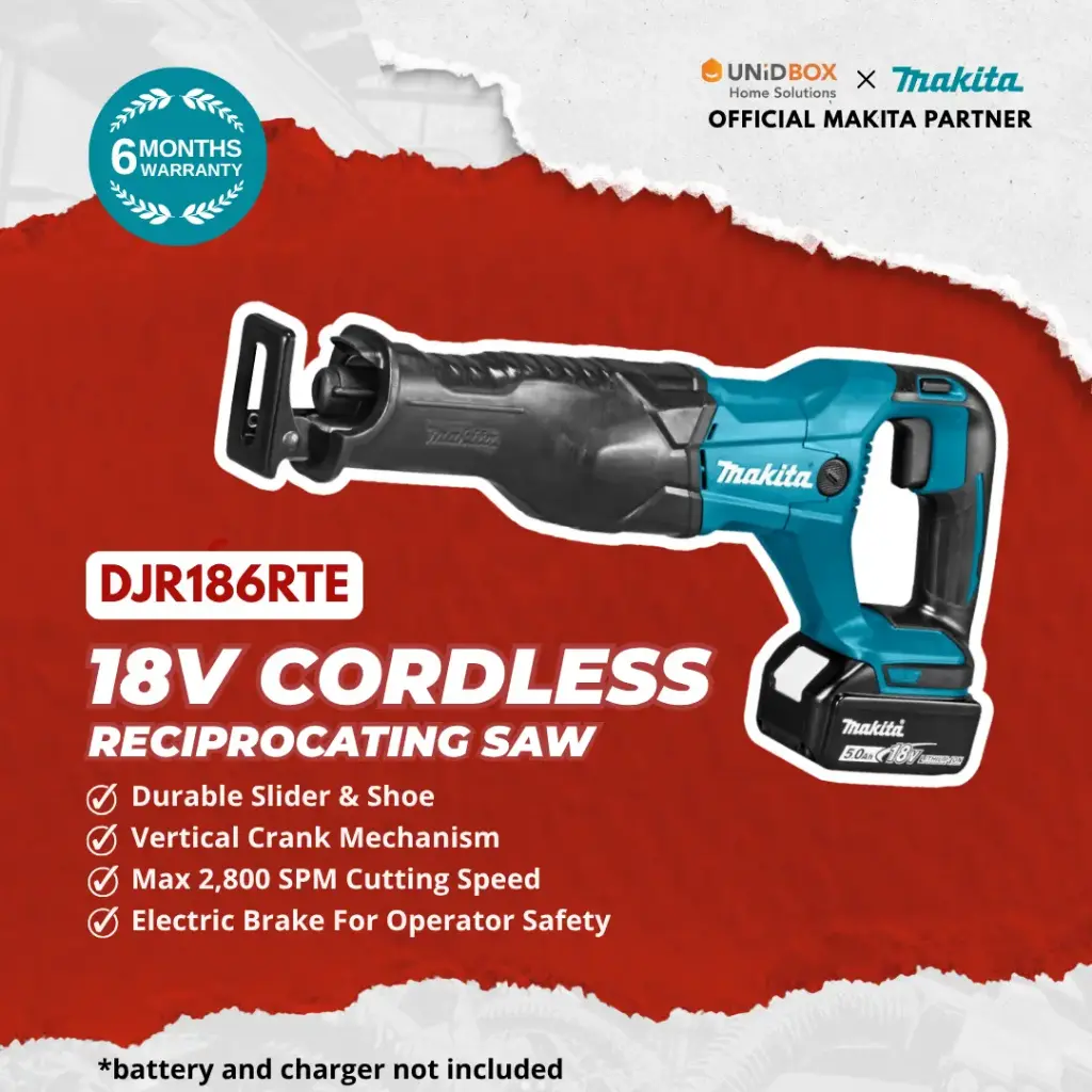MAKITA DJR186RTE 18V Cordless Reciprocating Saw (5.0Ah)