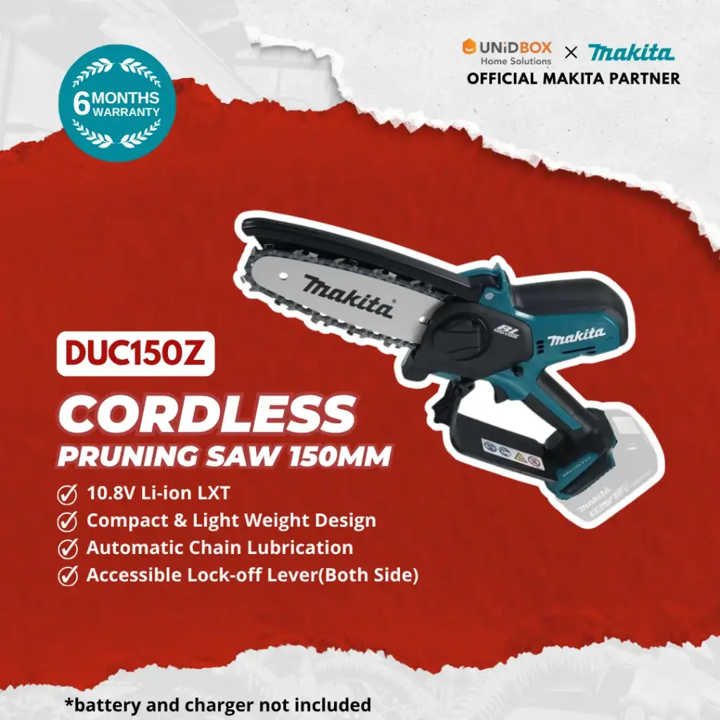 MAKITA DUC150Z 18V Cordless Pruning Saw (150mm, Bare Unit)