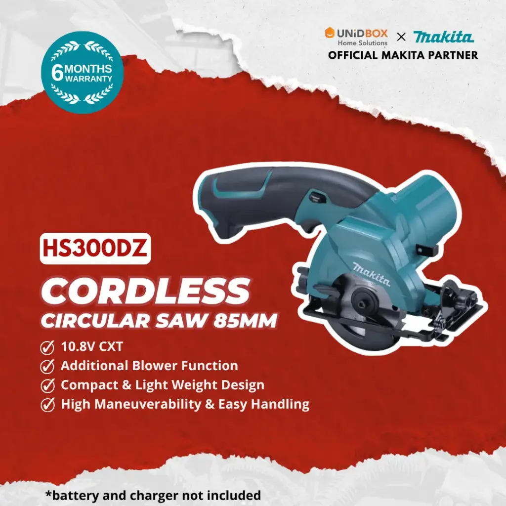 MAKITA HS300DZ 10.8V CXT Cordless Circular Saw 85mm (Bare Unit)