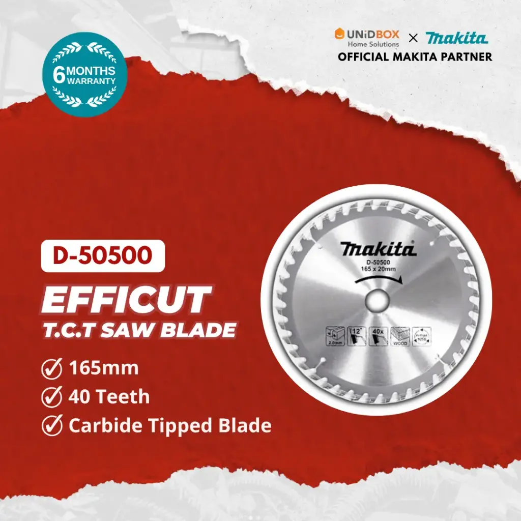 MAKITA T.C.T Saw Blade Wood (165mm, 40T) / Efficut (165mm, 25T) D-50500