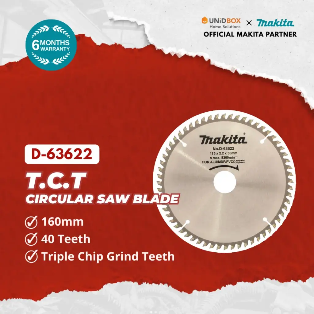 MAKITA T.C.T Circular Saw Blade 160mm × 40T (Wood) D-63622