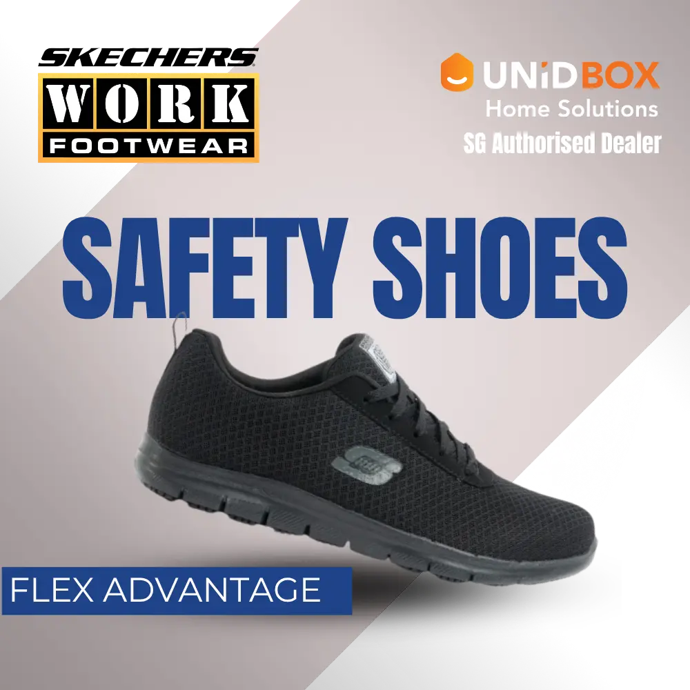 SKECHERS Work Ghenter Bronaugh SR 77210 Women’s Slip-Resistant Shoes with Air-Cooled Memory Foam