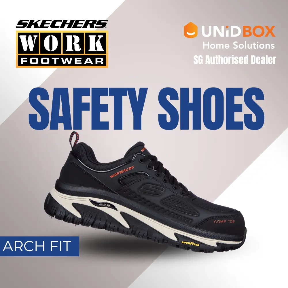 SKECHERS Work Arch Fit Road Walk Water Repellant Safety Shoes - Raylan 200154
