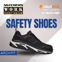 SKECHERS Work Arch Fit Road Walk Water Repellant Safety Shoes - Raylan 200154
