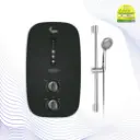CHAMPS Legend Instant Water Heater Hand Shower Set (White/ Black)