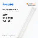 PHILIPS MASTER PL-L 55W 4-Pin Compact Fluorescent Lamp (CFL) 