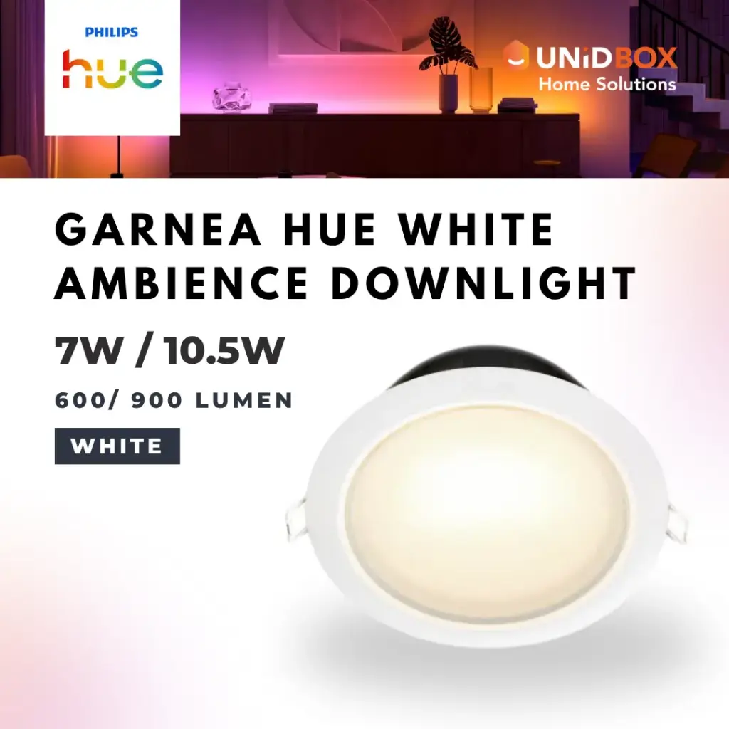 Philips Hue Garnea White Ambiance Smart Downlight | 7W / 10.5W | 600lm / 900lm