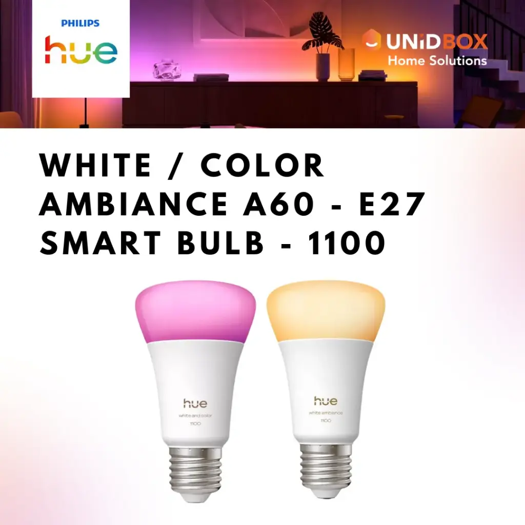 Philips Hue A60 E27 Smart LED Bulb 1100lm | White Ambiance / White & Colour Ambiance