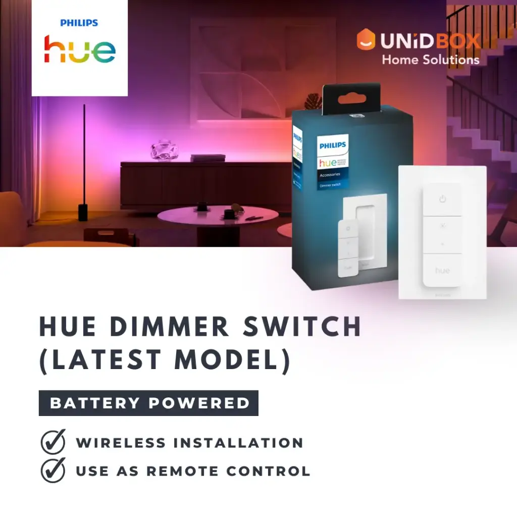 PHILIPS Hue Dimmer Switch V2 Wireless Smart Light Remote | Wall-Mount Control 