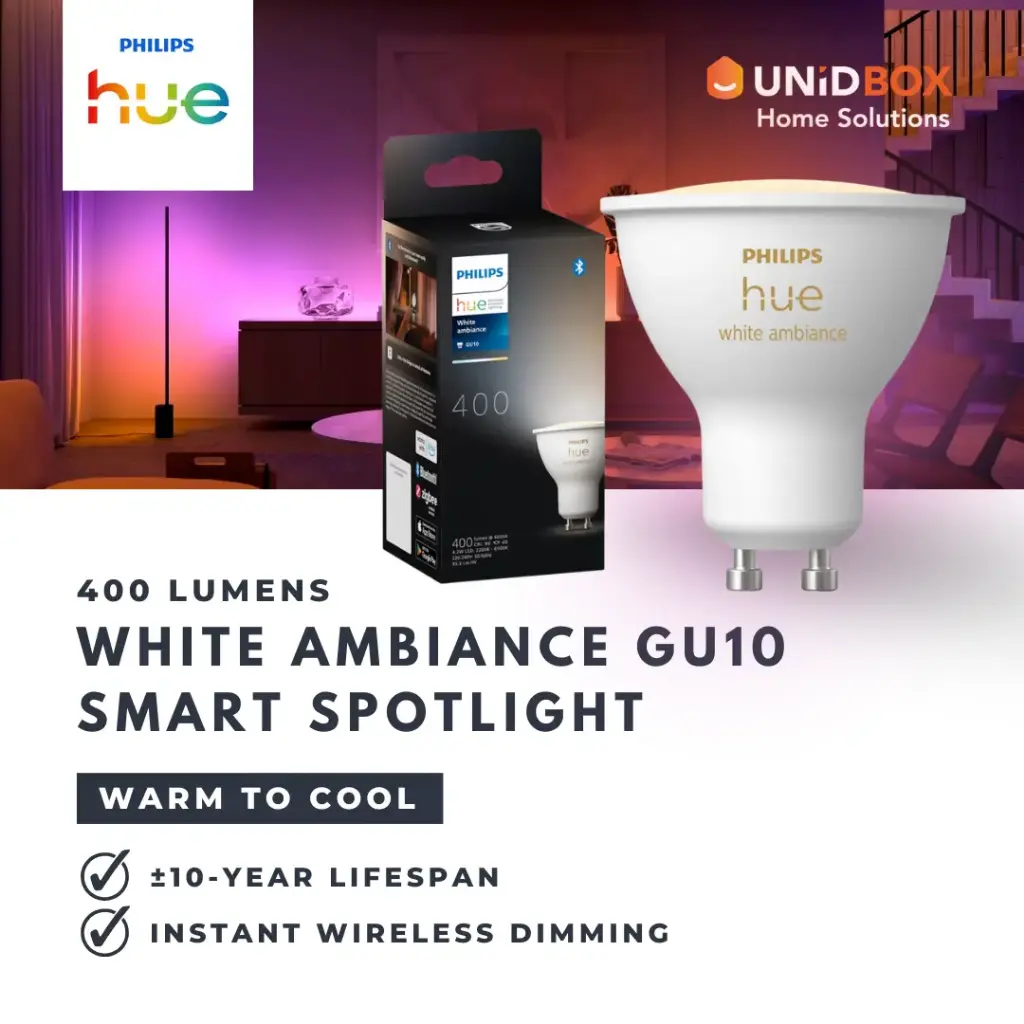 Philips Hue GU10 Smart LED Bulb 400lm | White Ambiance / White & Colour | 1pc / 2pc | Bluetooth